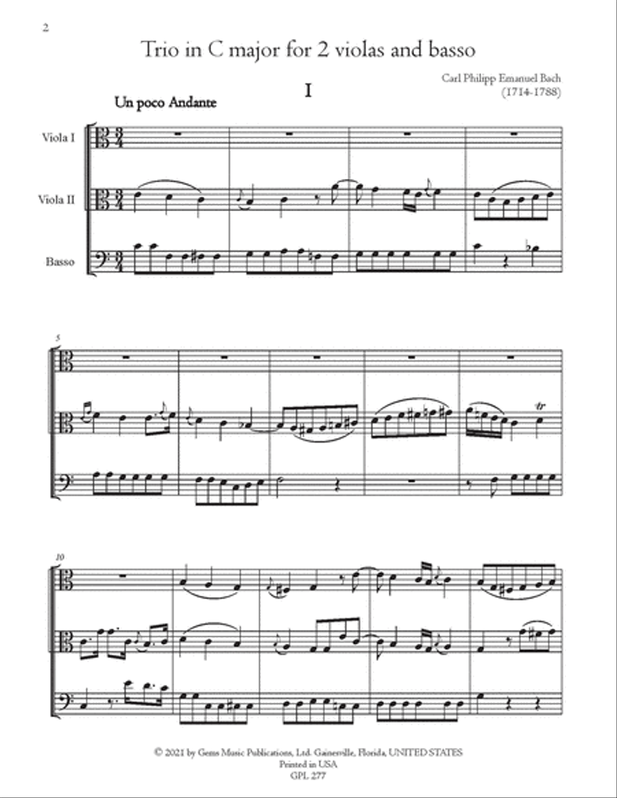 Trio in C major 3-Part scores gallery preview page 2