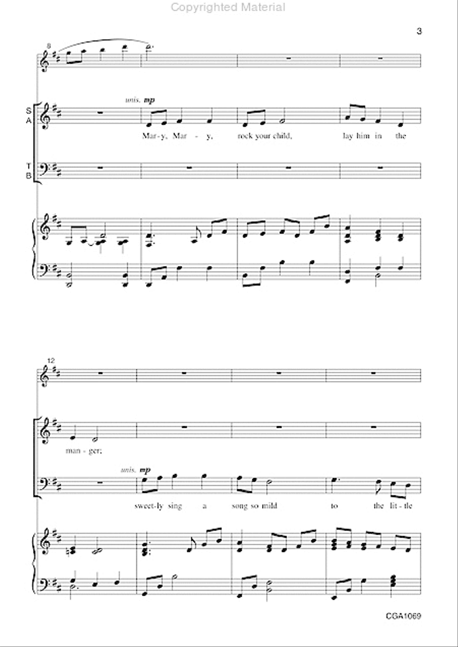 Mary, Mary, Rock Your Child 4-Part scores gallery preview page 3