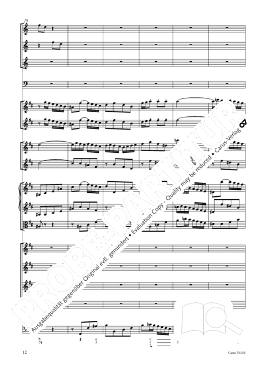Lobet Gott in seinen Reichen (Himmelfahrtsoratorium) 4-Part scores gallery preview page 13