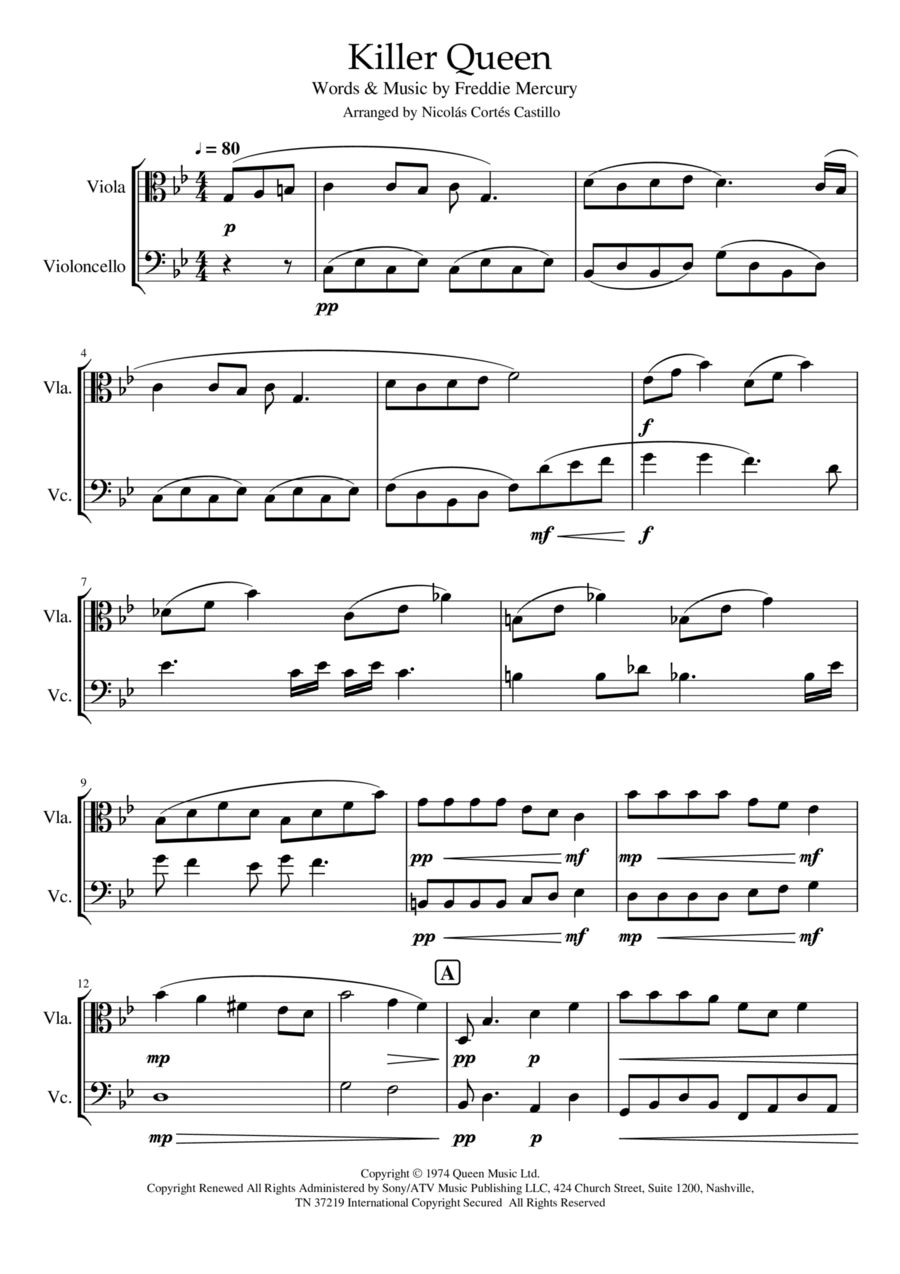 Killer Queen Killer Queen Set of Parts scores gallery preview page 1