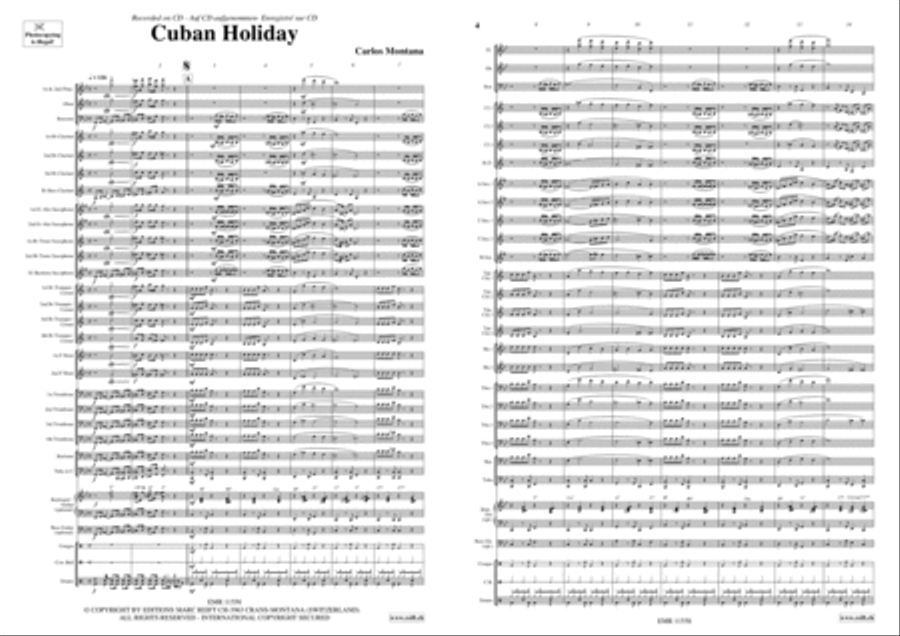 Cuban Holiday Concert Band scores gallery preview page 3