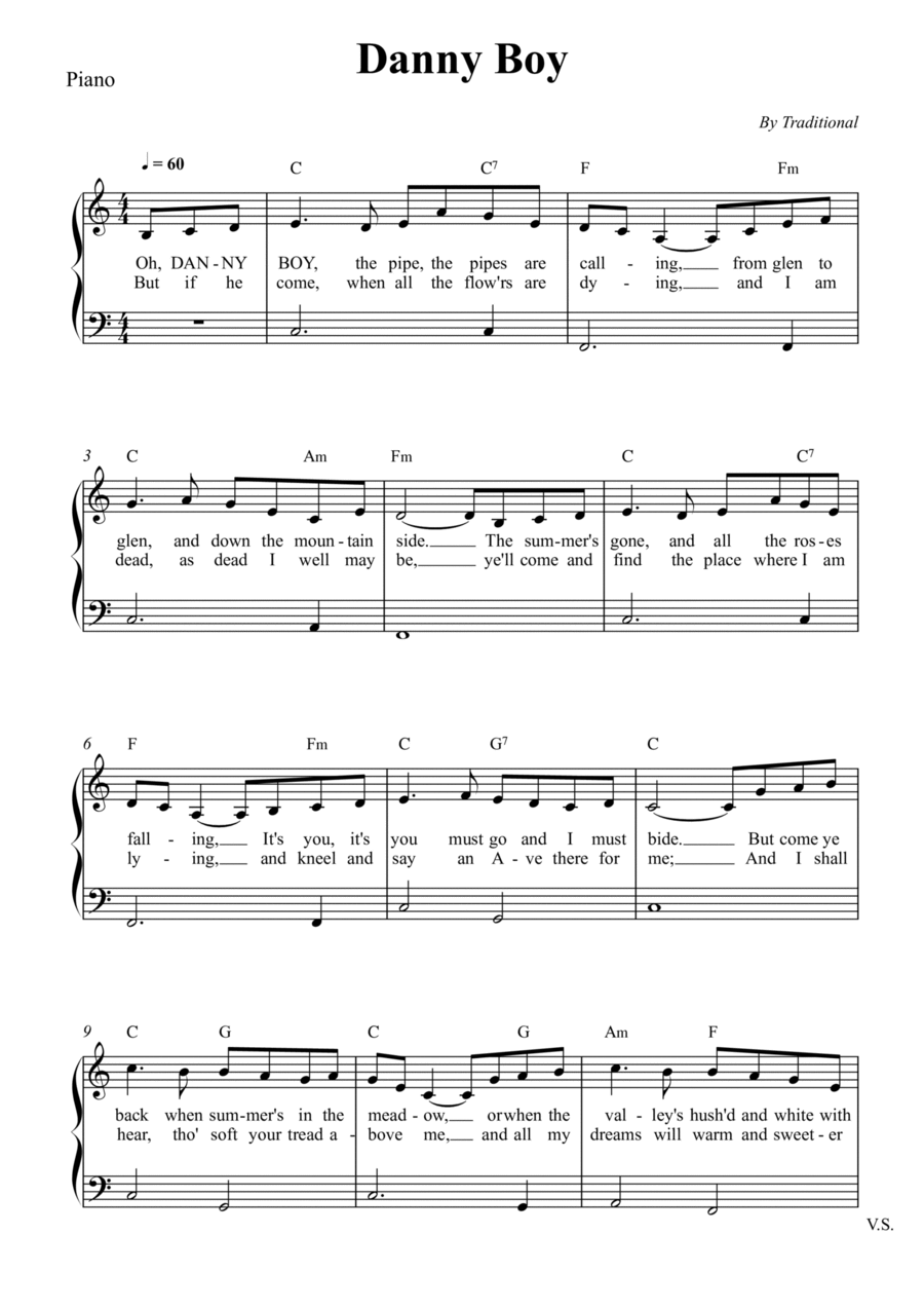 Danny Boy Danny Boy Voice scores gallery preview page 1