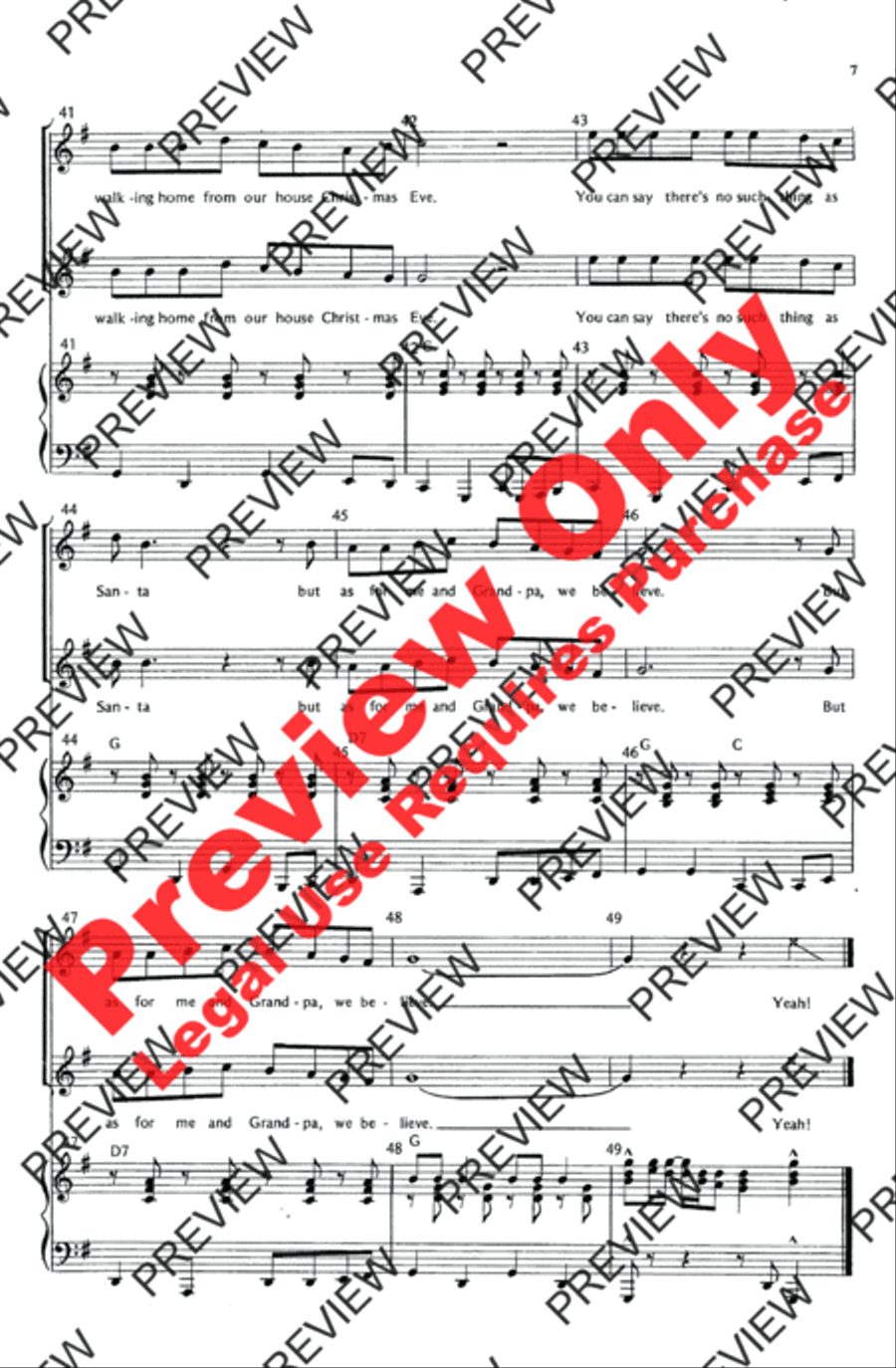 Grandma Got Run Over by a Reindeer 2-Part scores gallery preview page 7