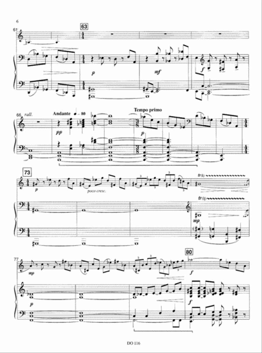 Concerto pour trompette, opus 43 (réduction de piano) Piano Solo scores gallery preview page 6
