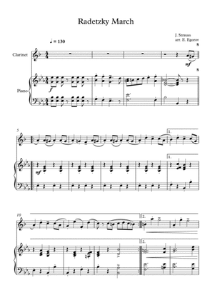 Radetzky March, Johann Strauss Sr., For Clarinet & Piano