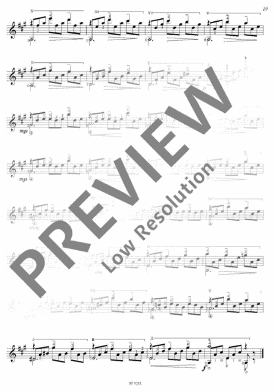 24 Selected Studies Classical Guitar scores gallery preview page 20