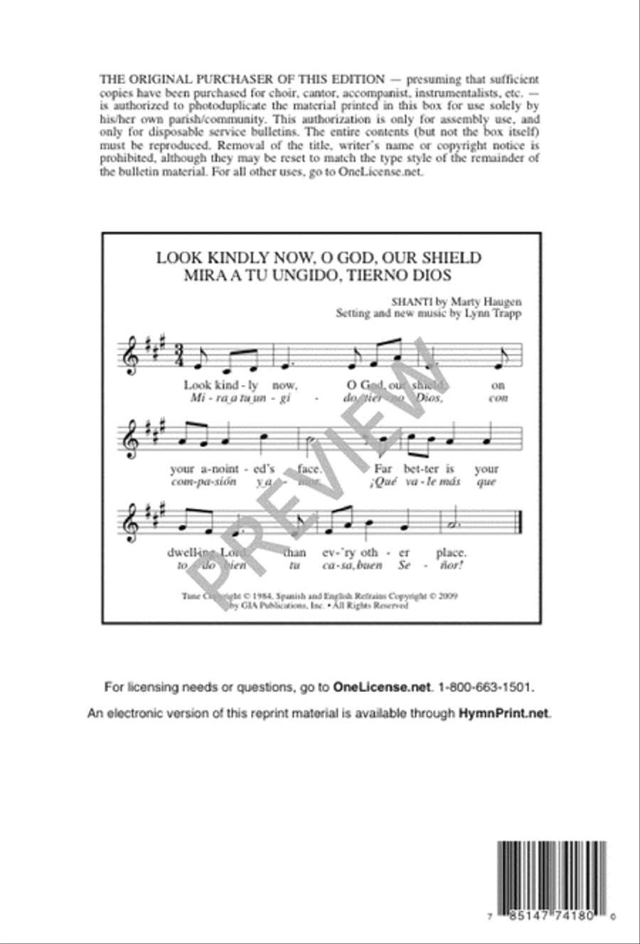 Look Kindly Now, O God, Our Shield / Mira a Tu Ungido, Tierno Dios 4-Part scores gallery preview page 11