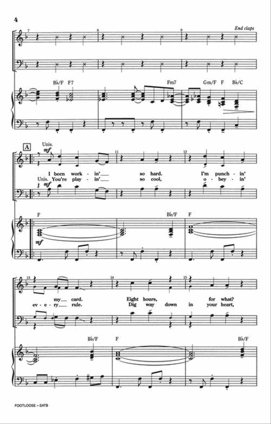 Footloose Footloose 4-Part scores gallery preview page 4