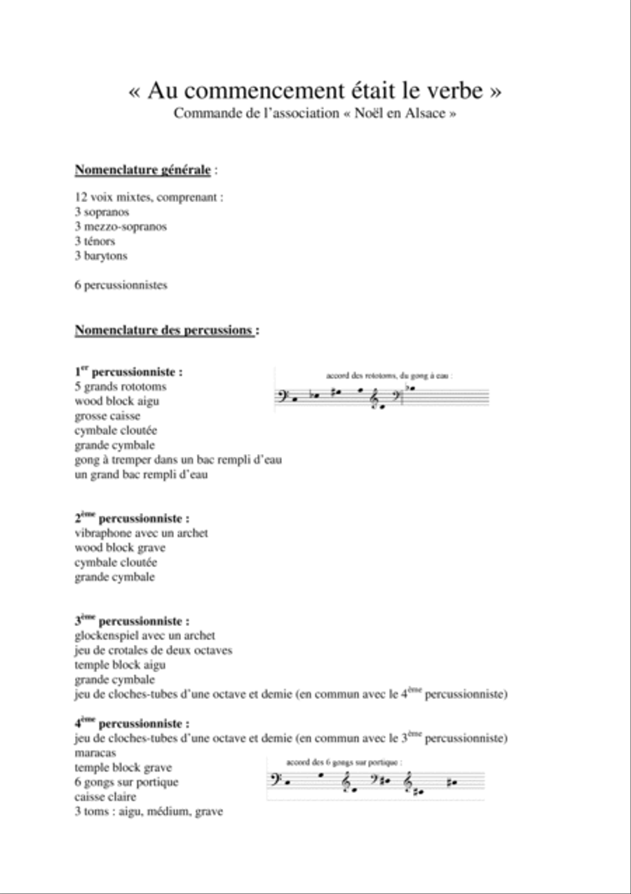 Au Commencement Etait Le Verbe 4-Part scores gallery preview page 2