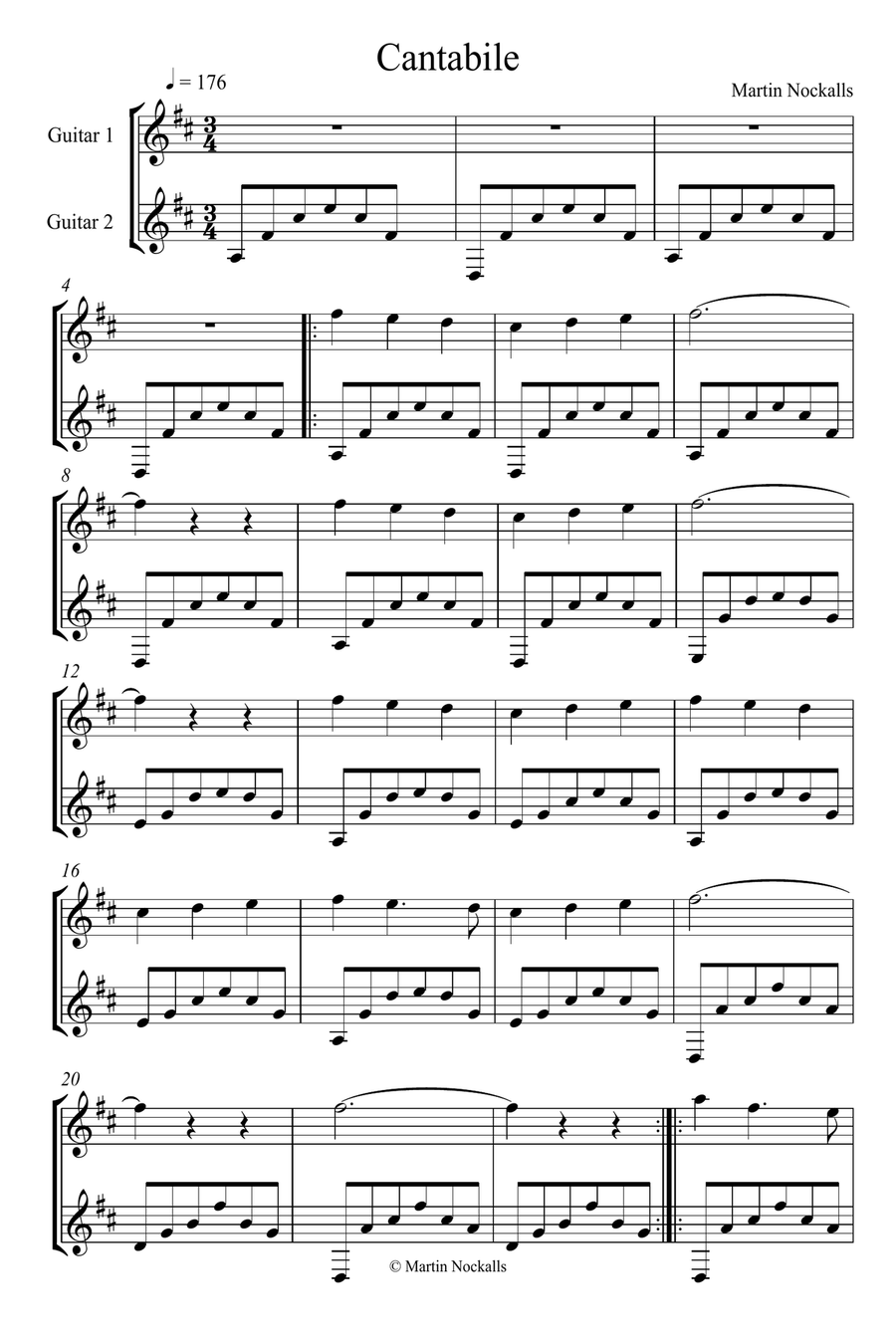 Cantabile Acoustic Guitar scores gallery preview page 1