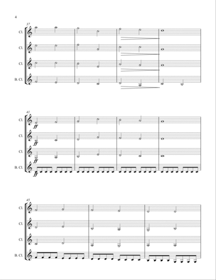 In the Clouds Woodwind Quartet scores gallery preview page 4