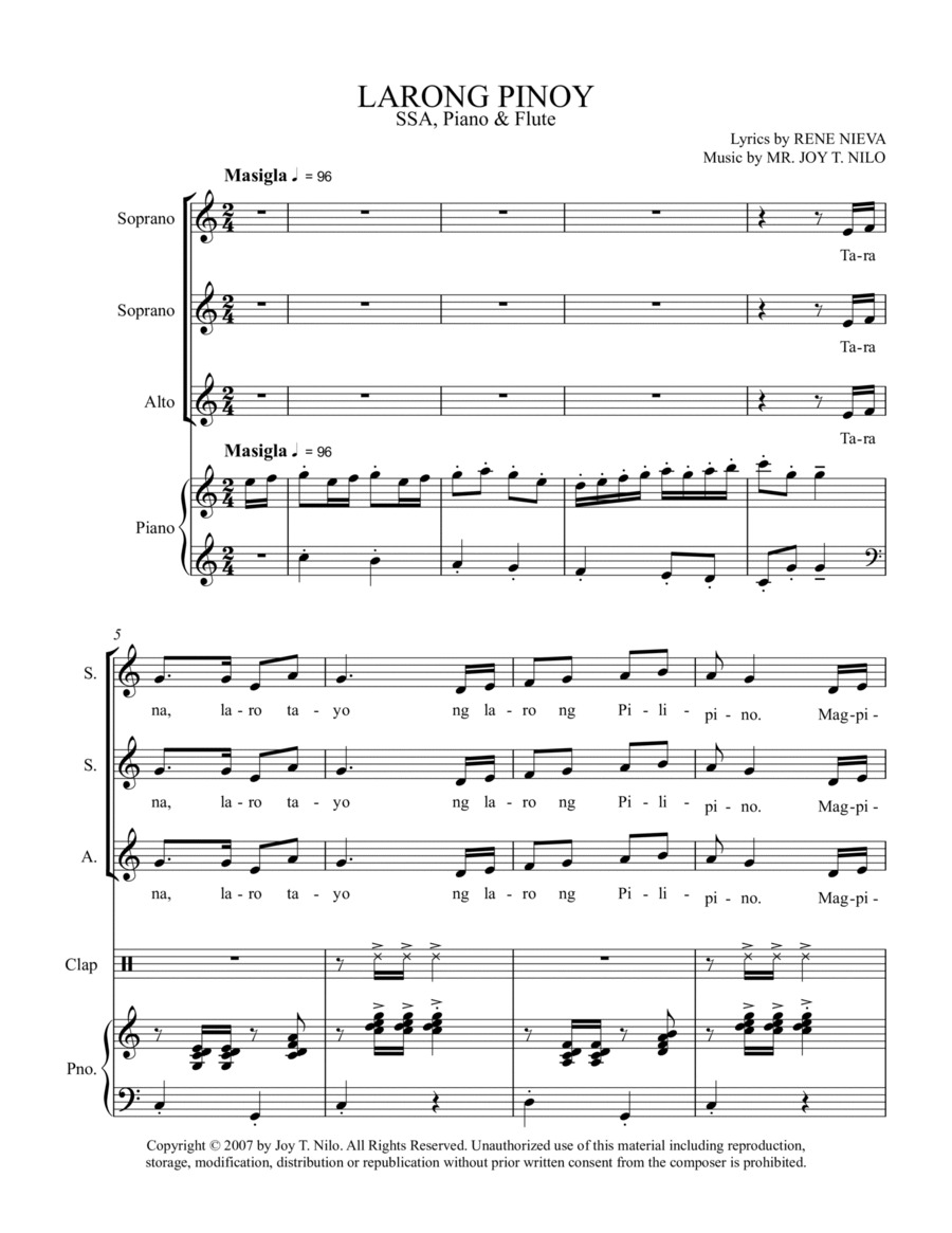Larong Pinoy Larong Pinoy SSA scores gallery preview page 1