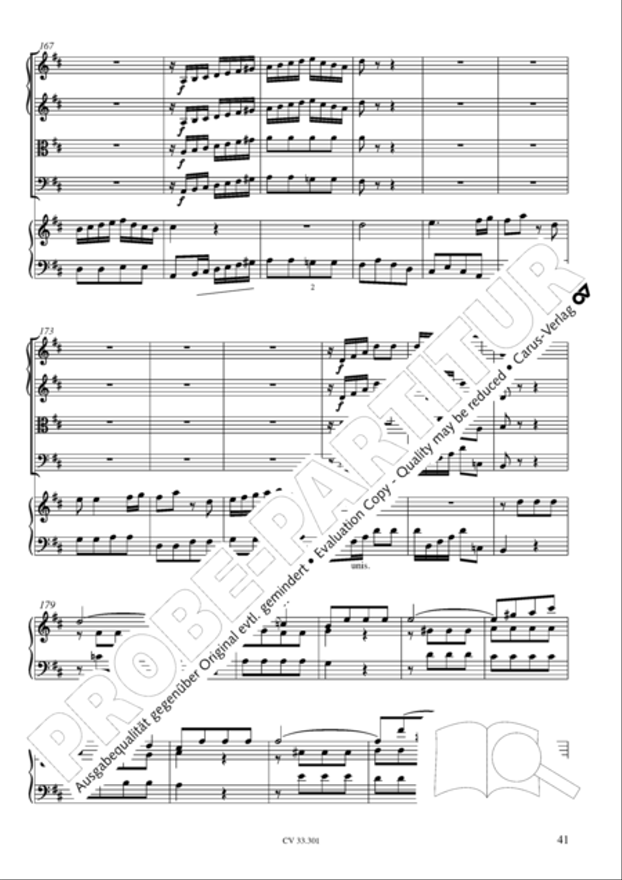 Concerto per il Cembalo in D Cello scores gallery preview page 42