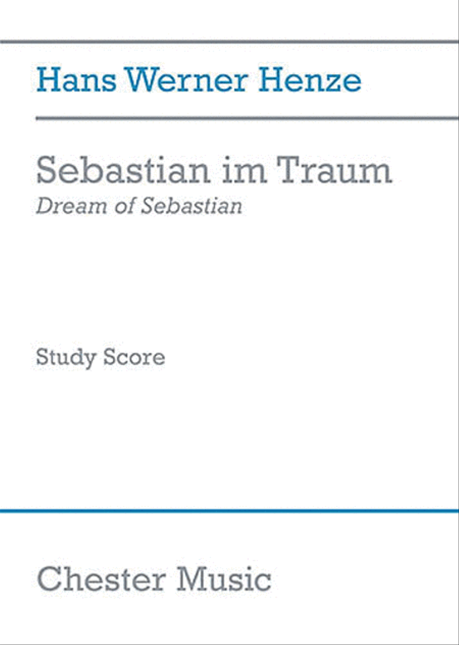 Sebastian im Traum by Hans Werner Henze Orchestra - Sheet Music