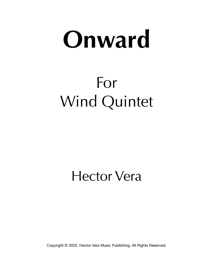 Onward for Wind Quintet Woodwind Quintet scores gallery preview page 1