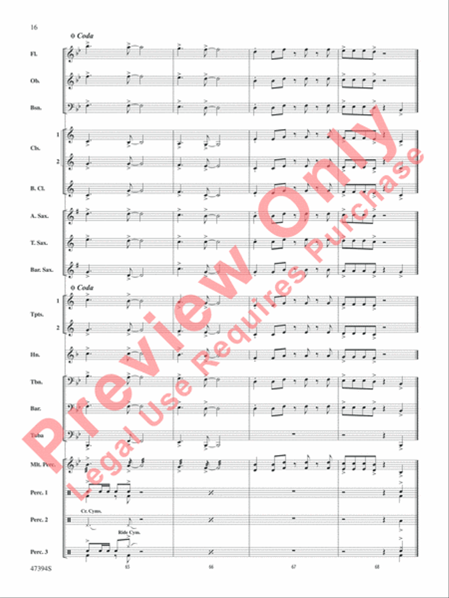 The Banana Boat Song Concert Band scores gallery preview page 17