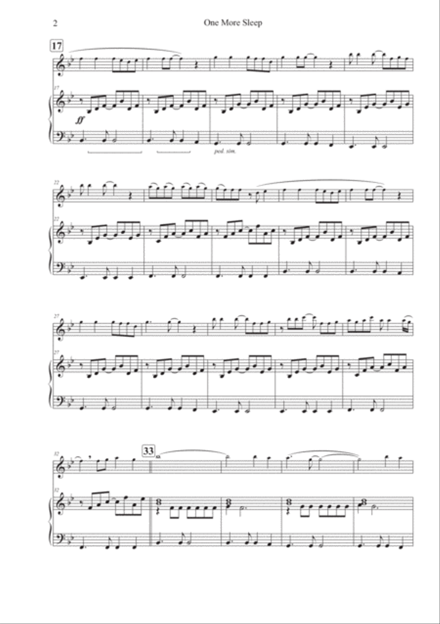 One More Sleep One More Sleep Flute Solo scores gallery preview page 2