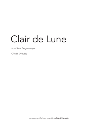 Clair de Lune - Horn Choir, Optional Tuba