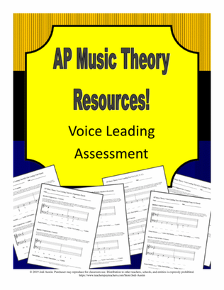 Book cover for AP Music Theory - Voice Leading Test Pack