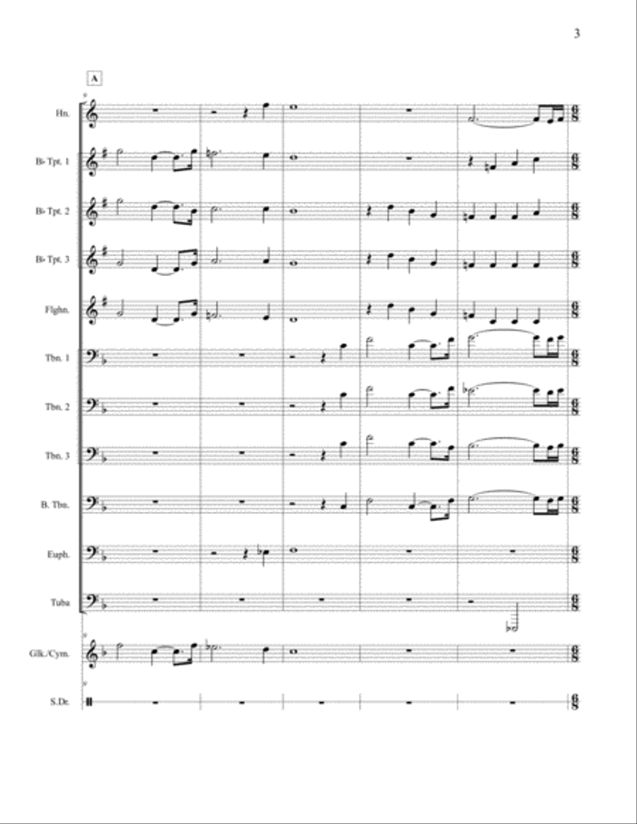 Fanfare and Tarantella Brass Ensemble scores gallery preview page 3