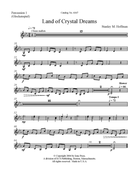 Land of Crystal Dreams (Percussion parts)