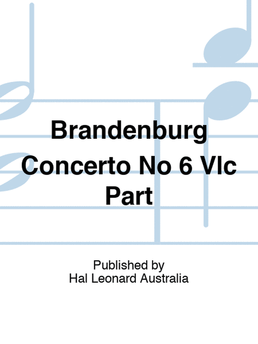 Brandenburg Concerto No 6 Vlc Part