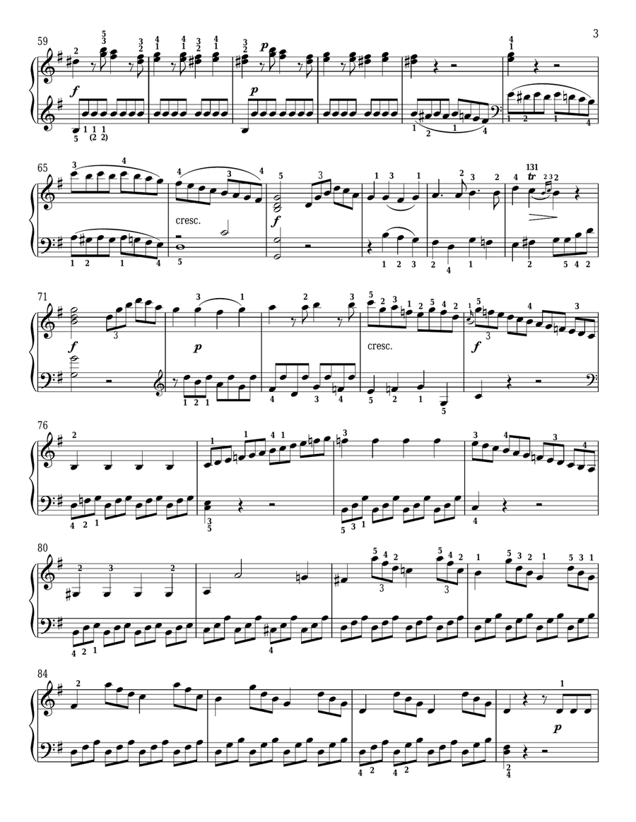 Sonata in G Major, Op. 49, No. 2 Piano Solo scores gallery preview page 3