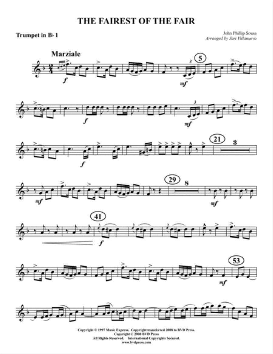 Fairest of the Fair Brass Quintet scores gallery preview page 5