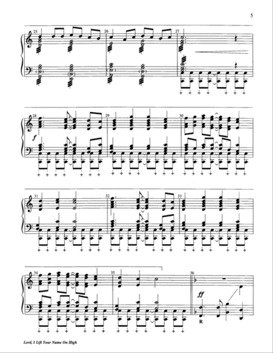 Lord, I Lift Your Name on High 5-Octaves scores gallery preview page 5