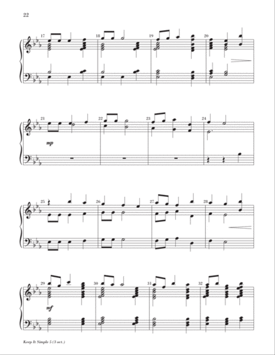 Keep It Simple 5 (Christmas Sacred and Secular) 3-Octaves scores gallery preview page 25