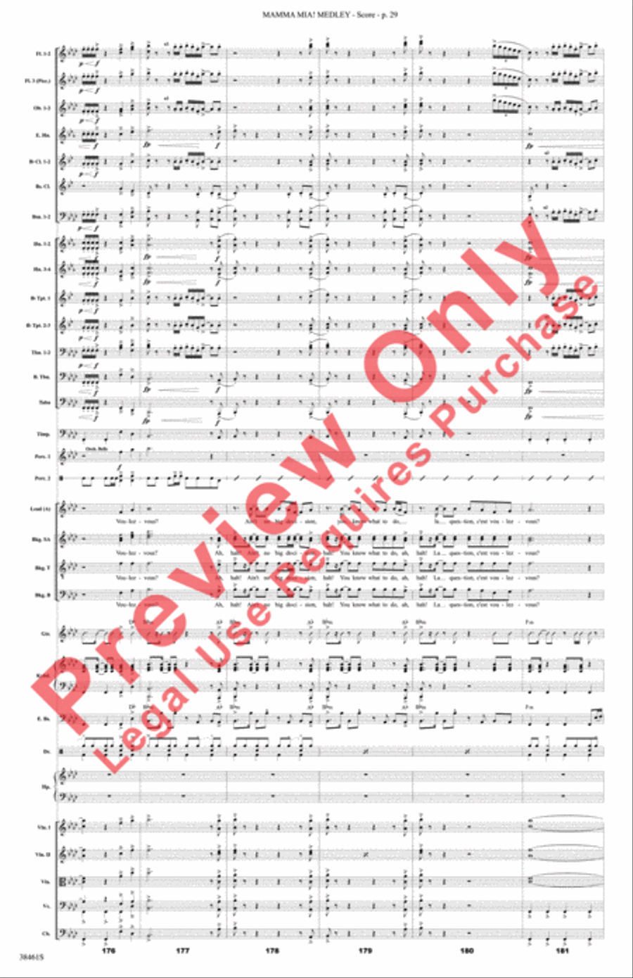 Mamma Mia! Medley Mamma Mia! Medley Full Orchestra scores gallery preview page 30