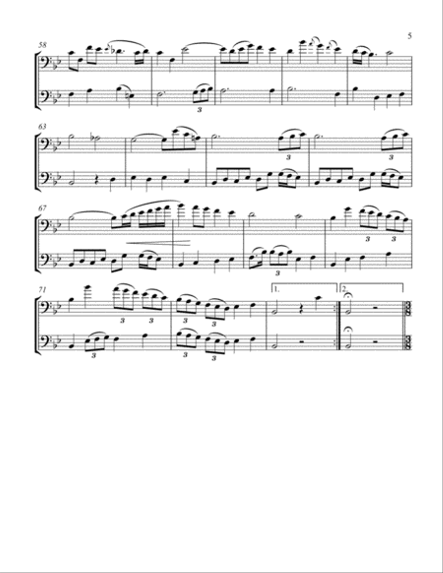Melodic Duets for Two Euphoniums Brass Duet scores gallery preview page 6