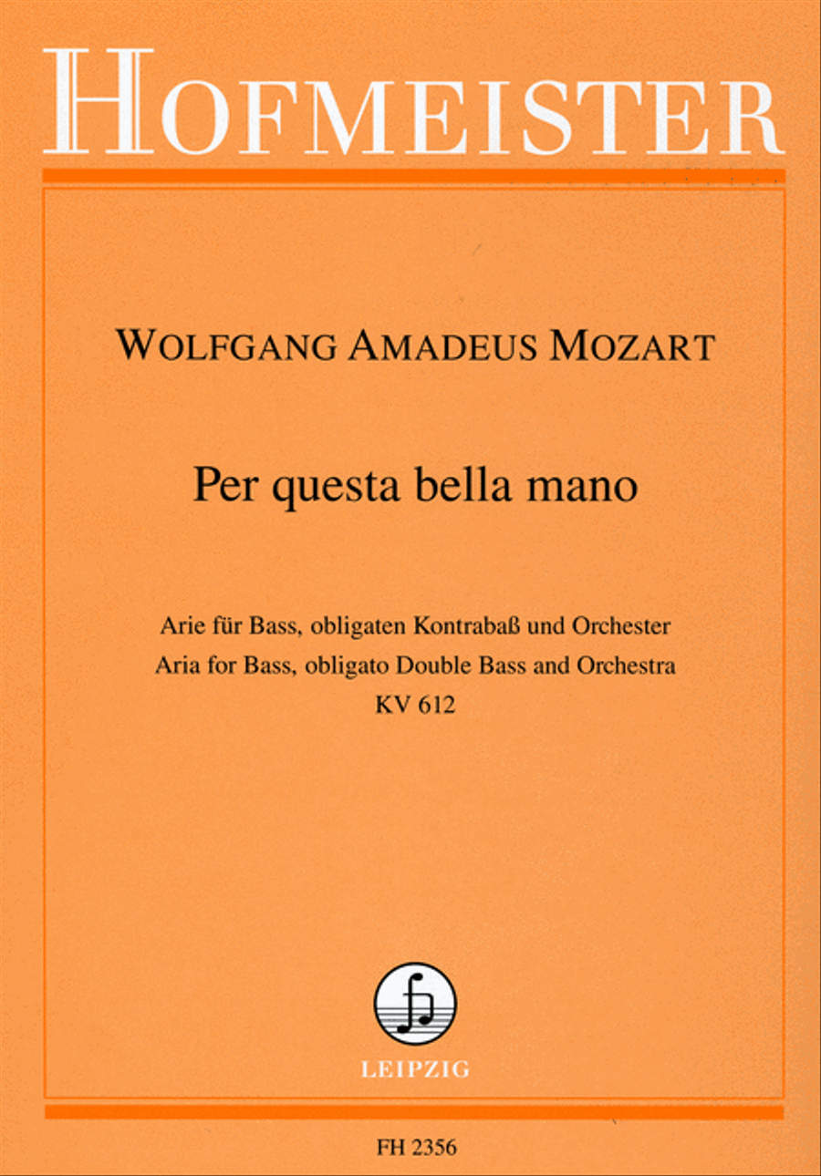 „Per questa bella mano / KlA Double Bass scores gallery preview page 1