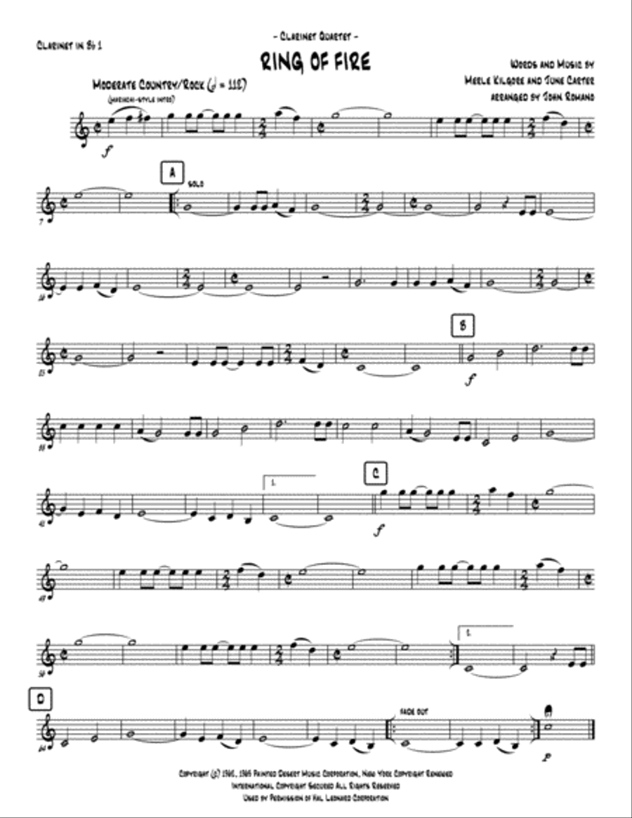 Ring Of Fire Ring Of Fire Woodwind Quartet scores gallery preview page 4