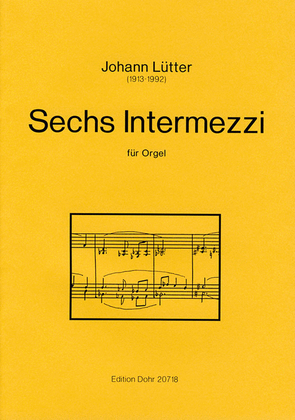 Book cover for Sechs Intermezzi für Orgel