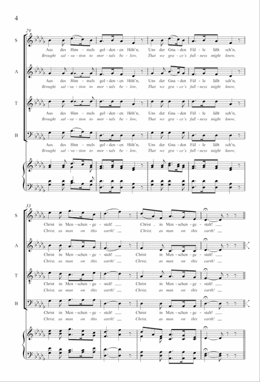 Stille Nacht (Silent Night) Divisi scores gallery preview page 4
