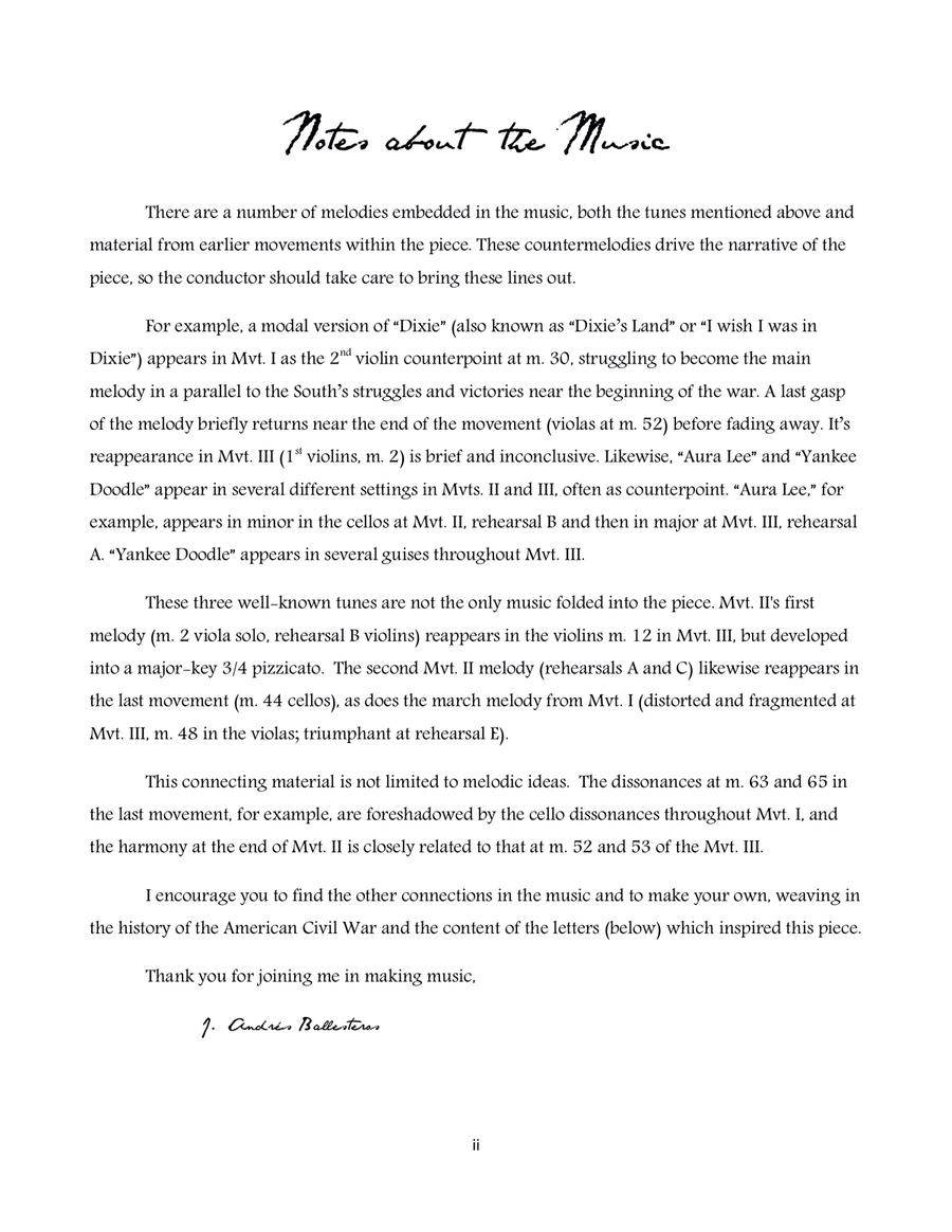 Letters from the War (score and parts) String Quartet scores gallery preview page 3