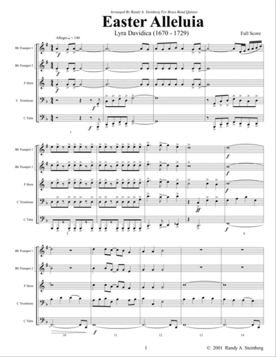 Easter Alleluia Brass Ensemble scores gallery preview page 4