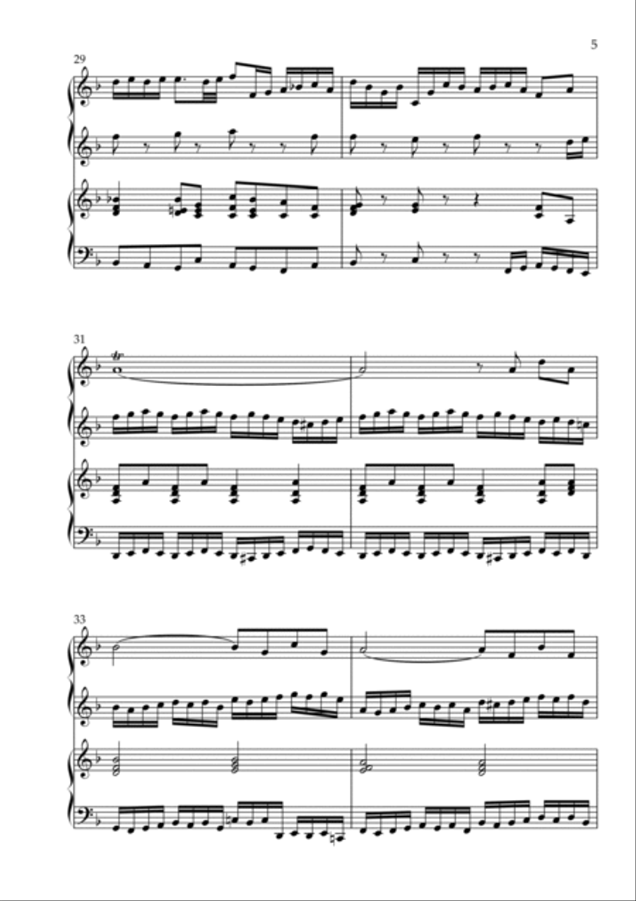 Brandenburg Concerto No. 2 in F Major, BWV 1047 (Organ Duet) Organ Solo scores gallery preview page 5
