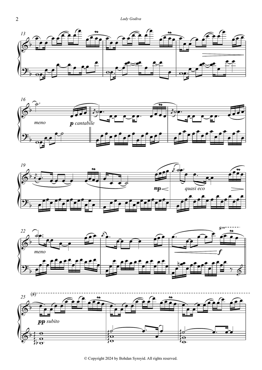 Lady Godiva Piano Solo scores gallery preview page 2