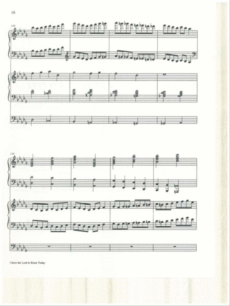Christ the Lord Is Risen Today 4-Part scores gallery preview page 17