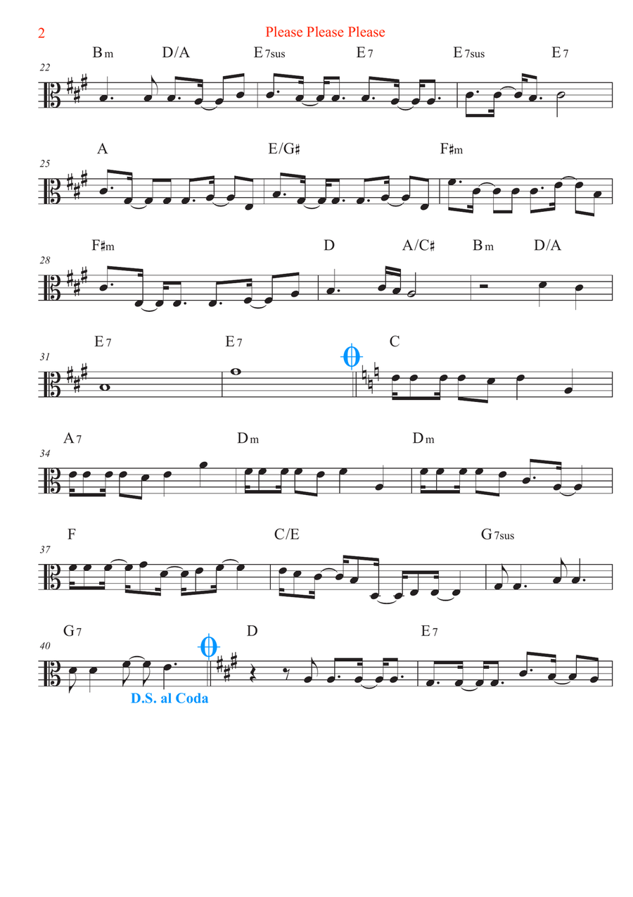 Please Please Please Viola Solo scores gallery preview page 2