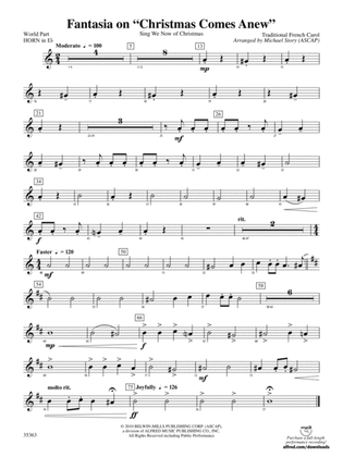 Fantasia on "Christmas Comes Anew": (wp) 1st Horn in E-flat