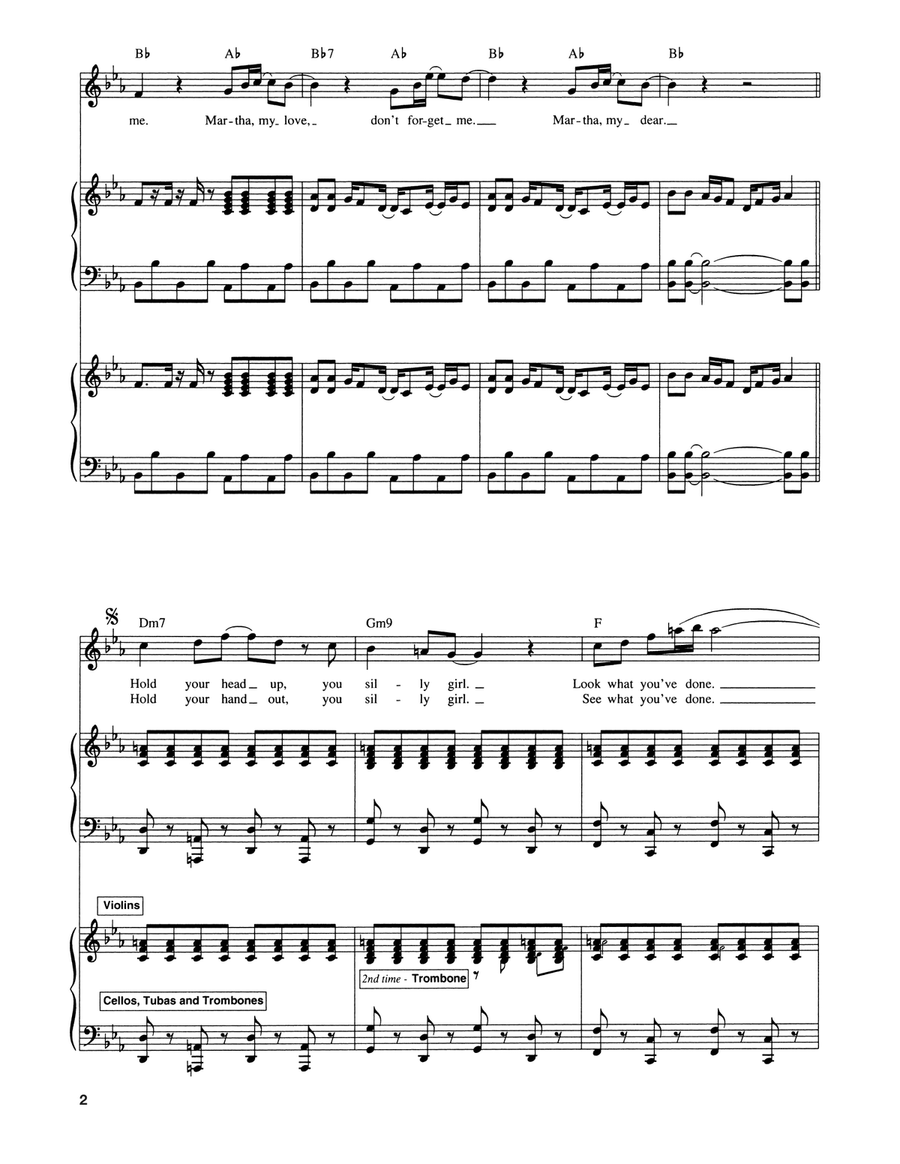 Martha My Dear Piano, Vocal, Guitar scores gallery preview page 2