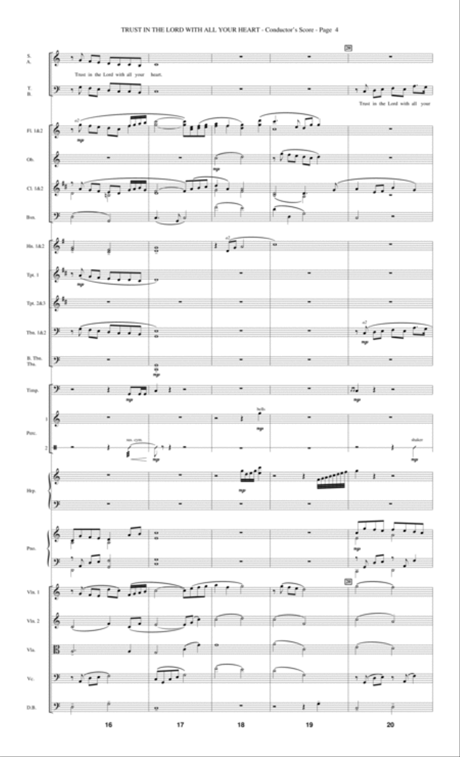 Trust In The Lord With All Your Heart - Score Choir scores gallery preview page 4