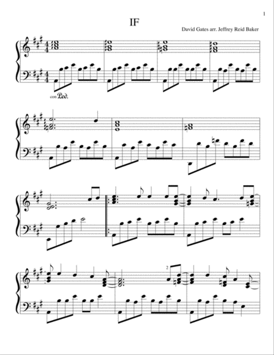If Piano Solo scores gallery preview page 1