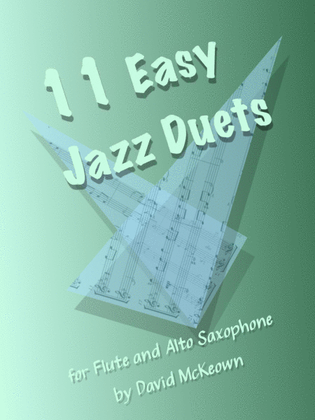 Book cover for 11 Easy Jazz Duets for Flute and Alto Saxophone