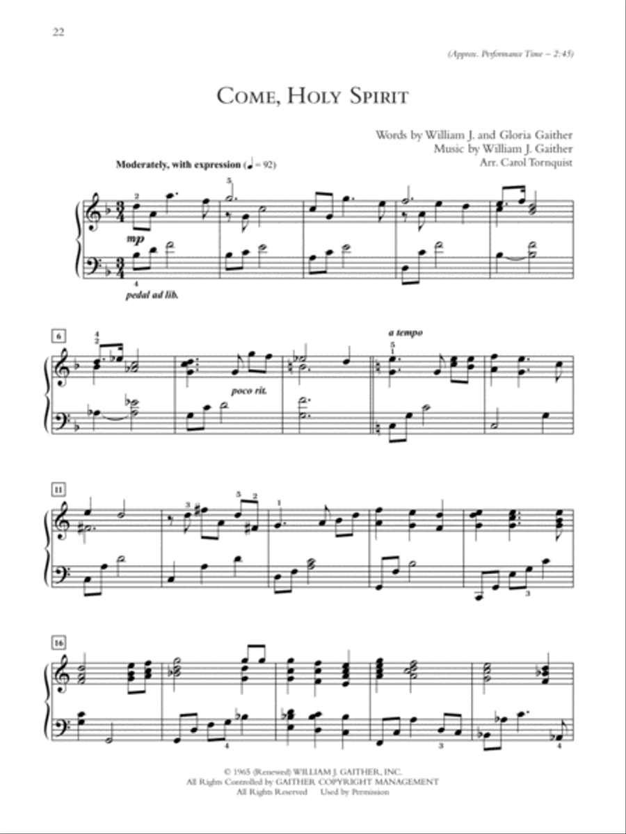 Gaither Gospel Classics Gaither Gospel Classics Piano Solo scores gallery preview page 5