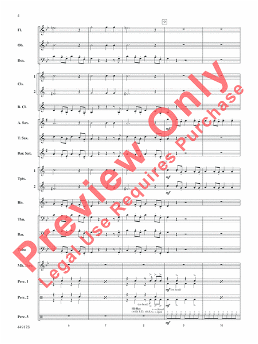 Uptown Funk Concert Band scores gallery preview page 18