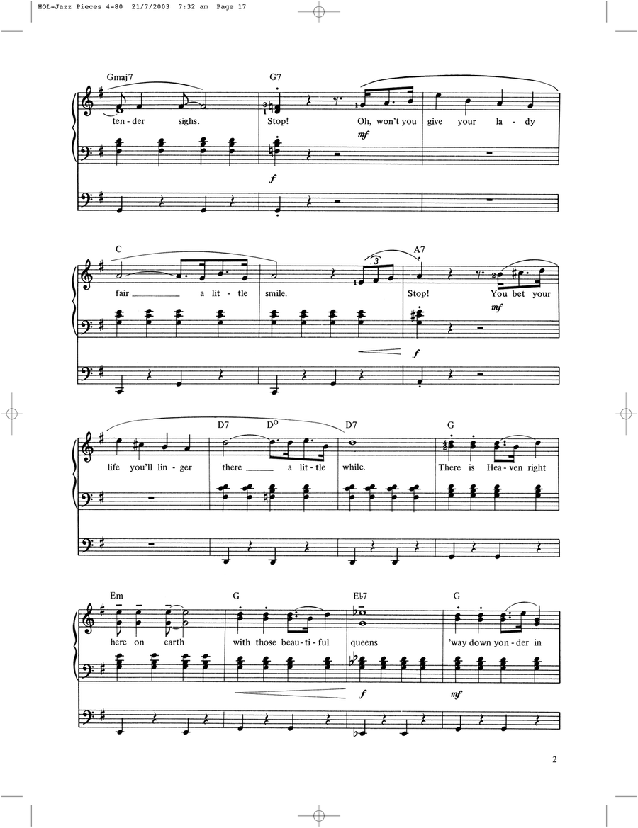 Way Down Yonder In New Orleans Organ Solo scores gallery preview page 2